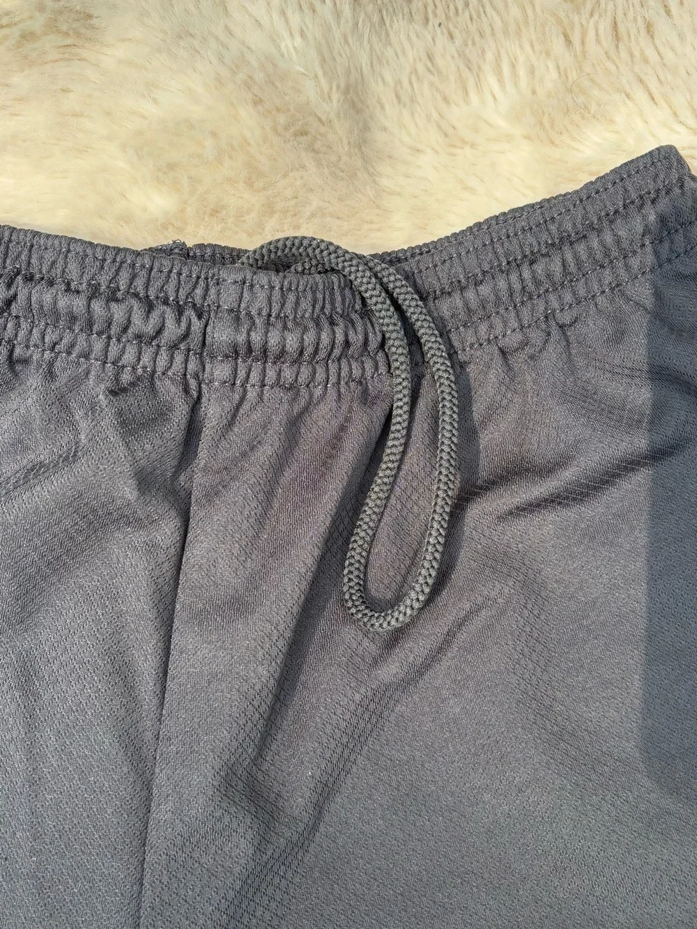 Reebok Boys Black Athletic Shorts with Yellow Number 5